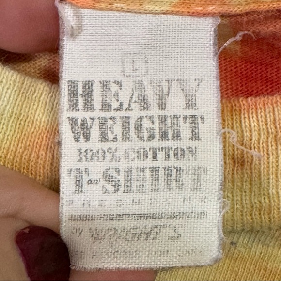 Grateful Dead Vintage 1987 “Blues for Allah” Orange and White Tie Dye Tee Size L - Picture 3 of 7